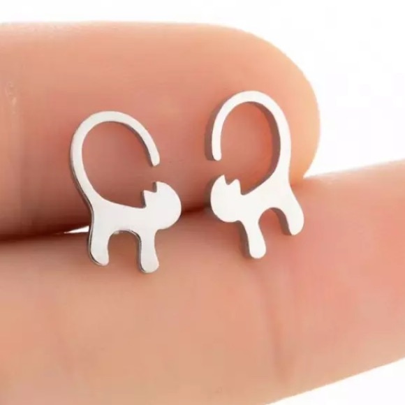 Jewelry - Stainless Steel Cat 🐈 Stud Earrings